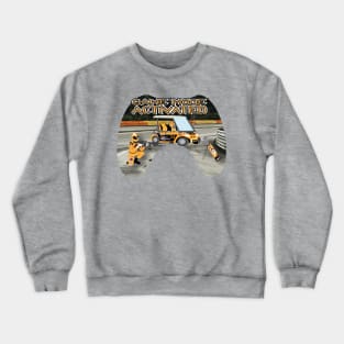 Game Mode Activated orange Race Track Crewneck Sweatshirt